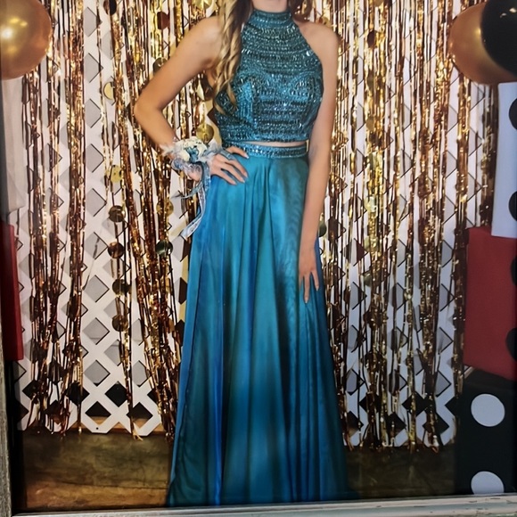 Sherri Hill long formal gown/ 2 piece - Picture 1 of 8